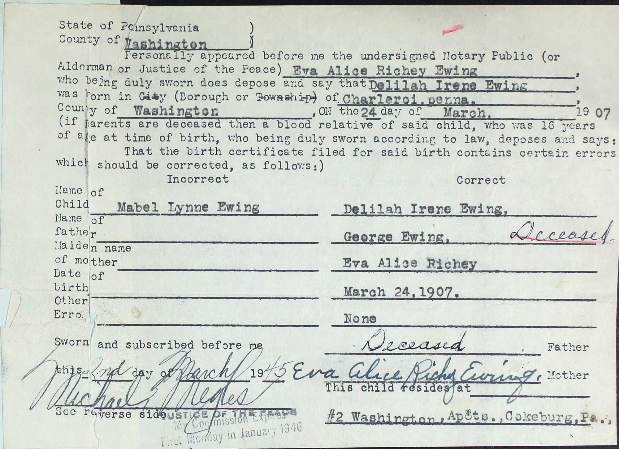 birth certificate